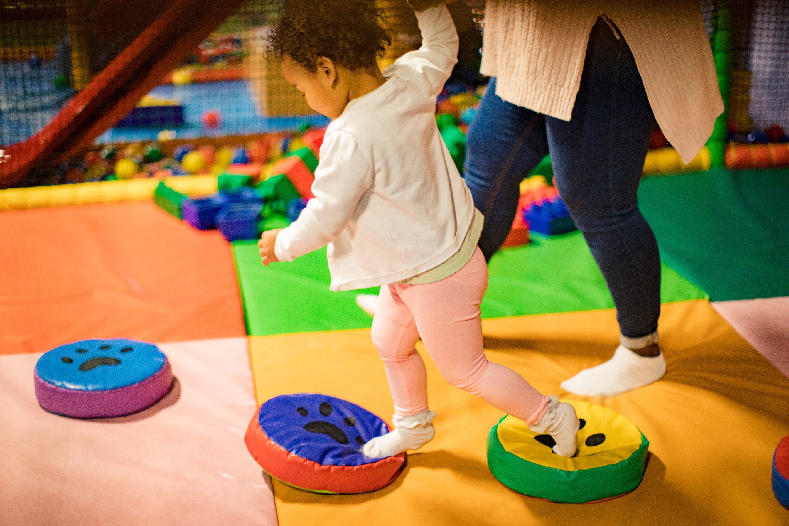 Enjoying the Soft Play Area