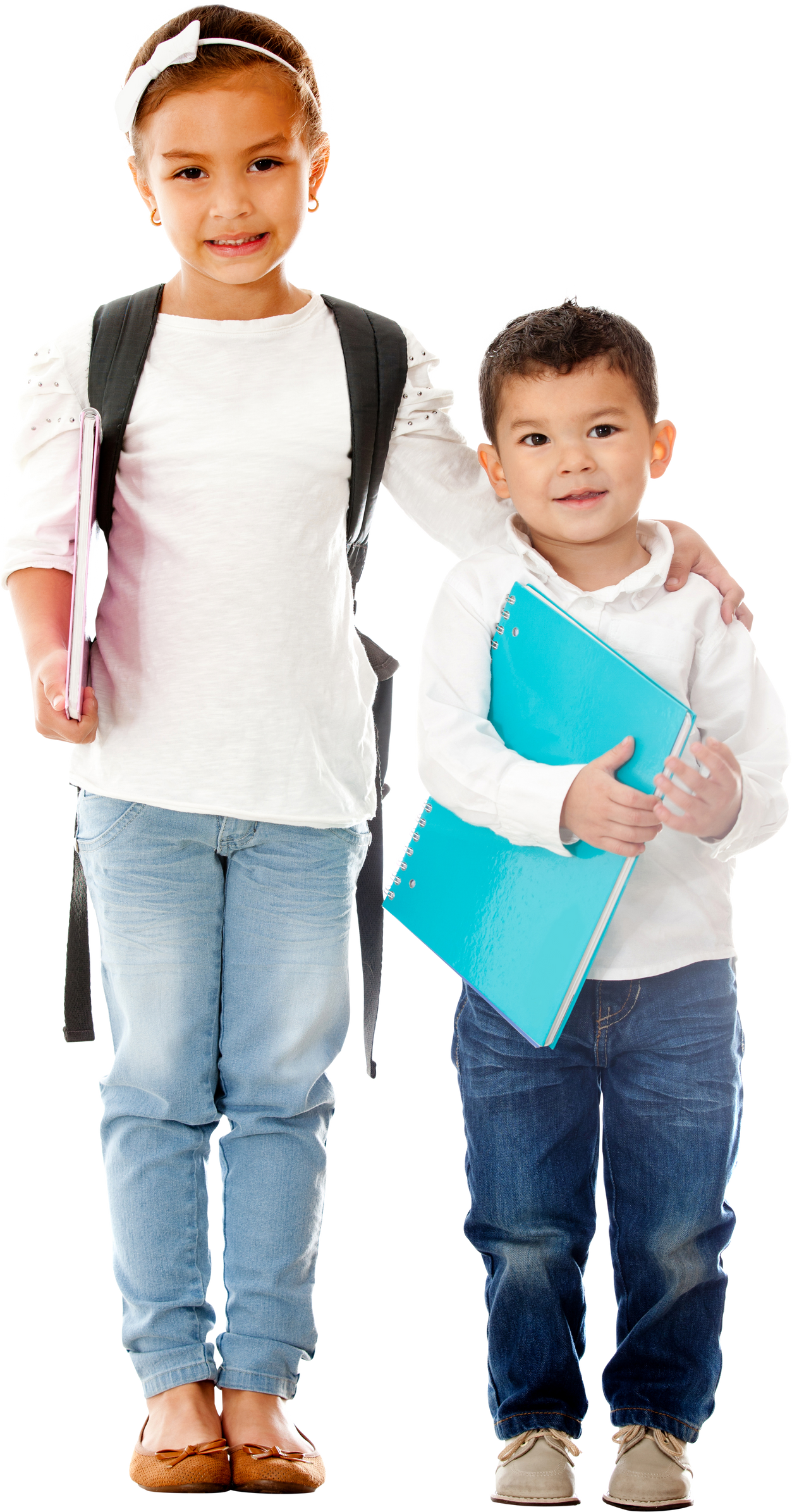 School Children Holding Notebooks